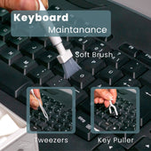 Lade das Bild in den Galerie-Viewer, Cadorabo 32-in-1 Elektronik Reinigungsset – Reinigungsstift & Bürsten Für AirPods/Kopfhörer, Handy, Tablet, Laptop, Tastatur, Kamera – Bildschirmreiniger, Pinzette, SIM-Nadel, Staubentferner Etui