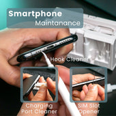 Lade das Bild in den Galerie-Viewer, Cadorabo 32-in-1 Elektronik Reinigungsset – Reinigungsstift & Bürsten Für AirPods/Kopfhörer, Handy, Tablet, Laptop, Tastatur, Kamera – Bildschirmreiniger, Pinzette, SIM-Nadel, Staubentferner Etui