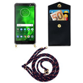 Lade das Bild in den Galerie-Viewer, Blau rot weiß gepunktet / MOTO G6