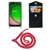 Load image into Gallery viewer, Pink schwarz weiß gepunktet / MOTO G7 POWER