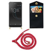 Lade das Bild in den Galerie-Viewer, Pink schwarz weiß gepunktet / Xperia L1