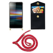 Lade das Bild in den Galerie-Viewer, Pink schwarz weiß gepunktet / Xperia L3