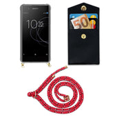 Lade das Bild in den Galerie-Viewer, Pink schwarz weiß gepunktet / Xperia XA1 PLUS