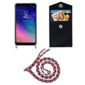 Lade das Bild in den Galerie-Viewer, Orange blau weiß / Galaxy A6 2018