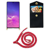 Lade das Bild in den Galerie-Viewer, Pink schwarz weiß gepunktet / Galaxy A91 / S10 LITE / M80s