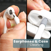 Lade das Bild in den Galerie-Viewer, Cadorabo 32-in-1 Elektronik Reinigungsset – Reinigungsstift &amp; Bürsten Für AirPods/Kopfhörer, Handy, Tablet, Laptop, Tastatur, Kamera – Bildschirmreiniger, Pinzette, SIM-Nadel, Staubentferner Etui
