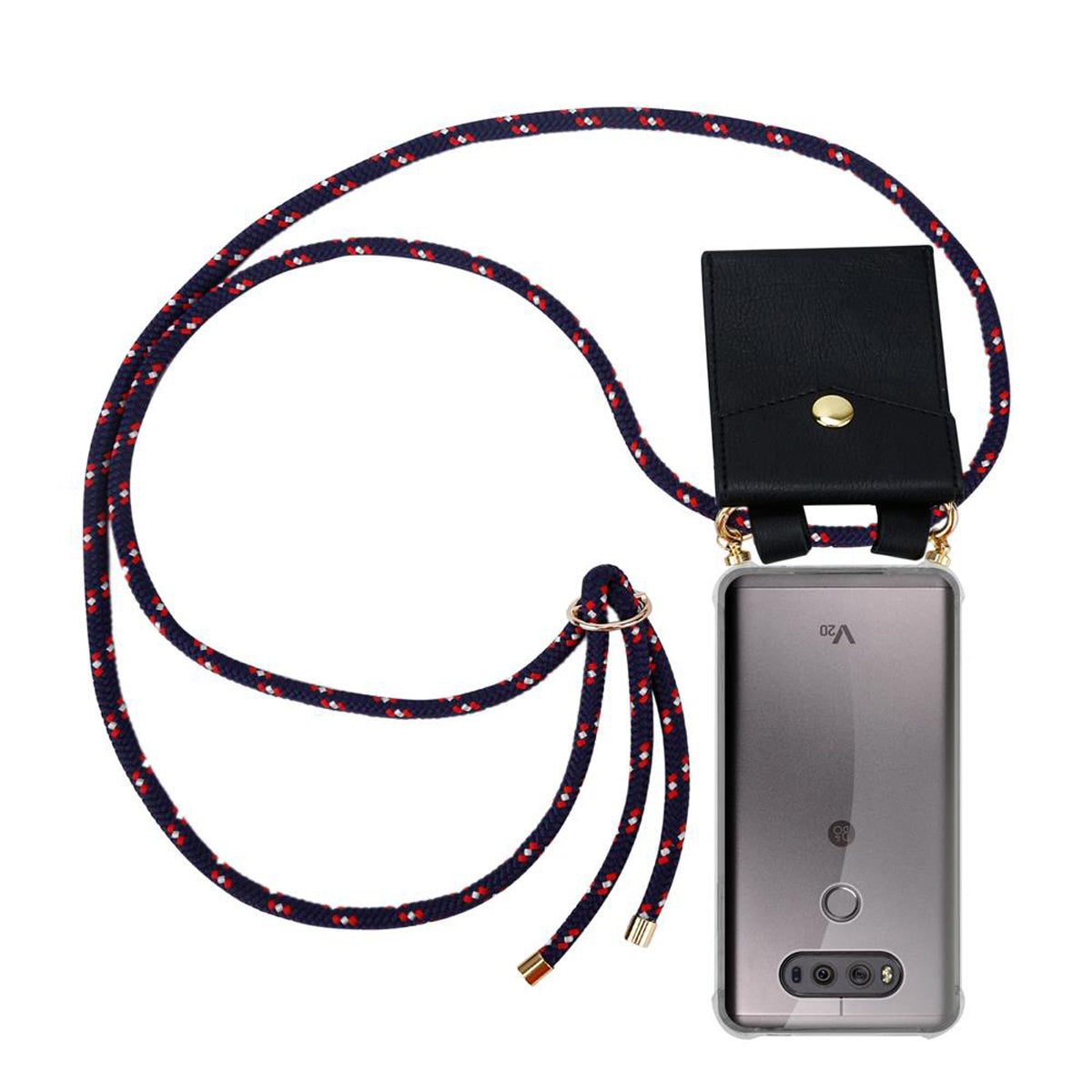 Blau rot weiß gepunktet / V20