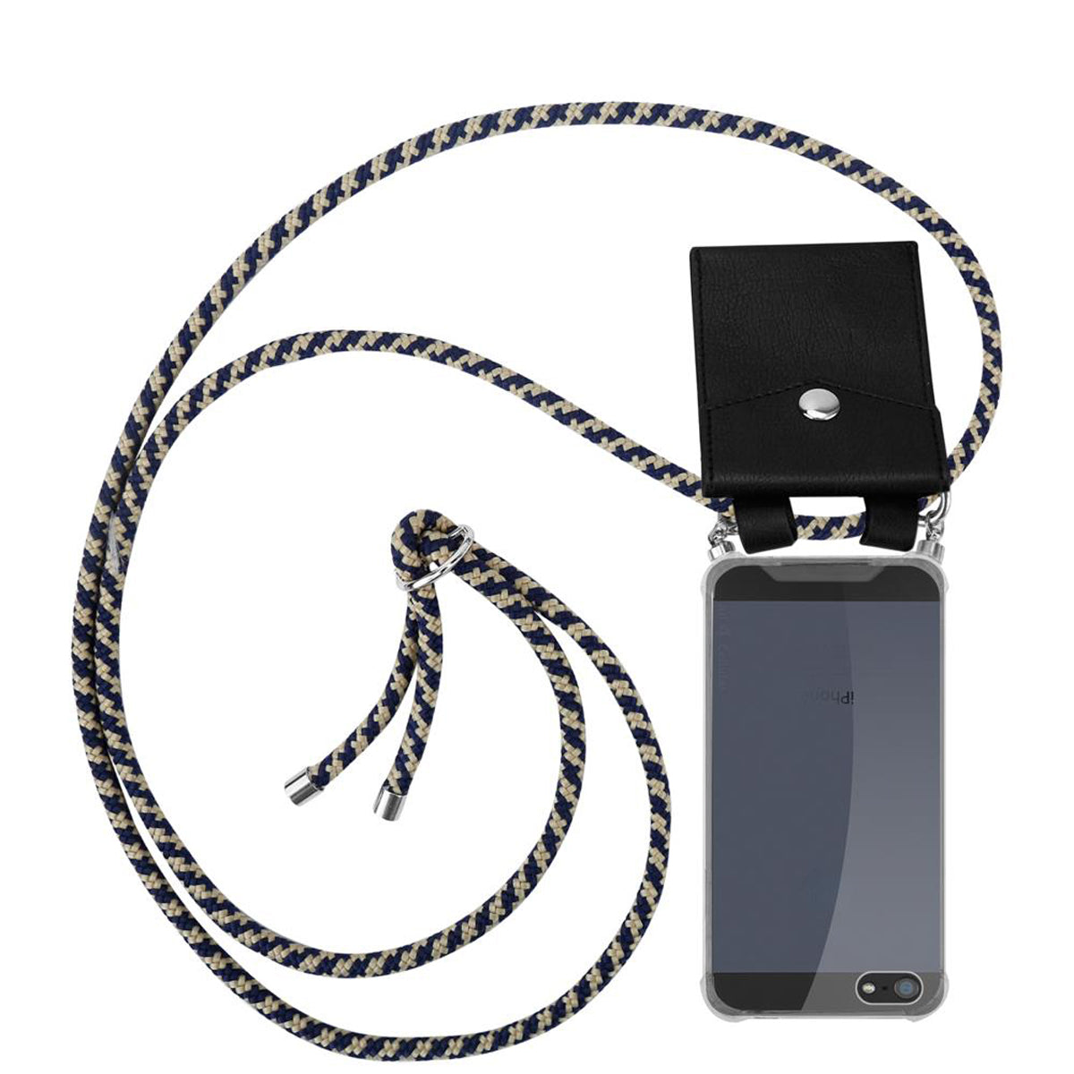 Dunkelblau gelb / iPhone 5 / 5S / SE 2016